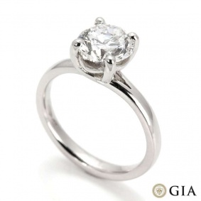 Round Brilliant Cut Diamond Ring set in Platinum 2.01ct G/VVS1